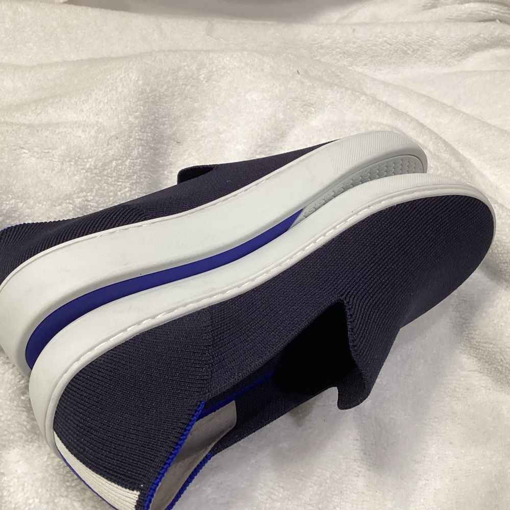 Rothy's The Original Slip On Sneaker Navy Solid Textile Shoe Woman’s US 8.5 - Picture 5 of 11
